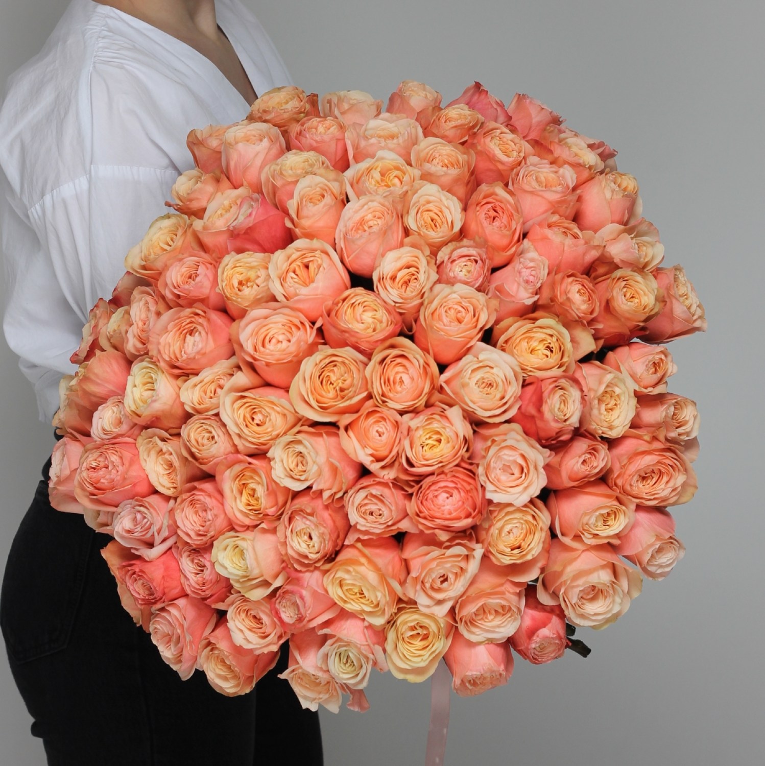 Букет 51 пионовидная роза премиум